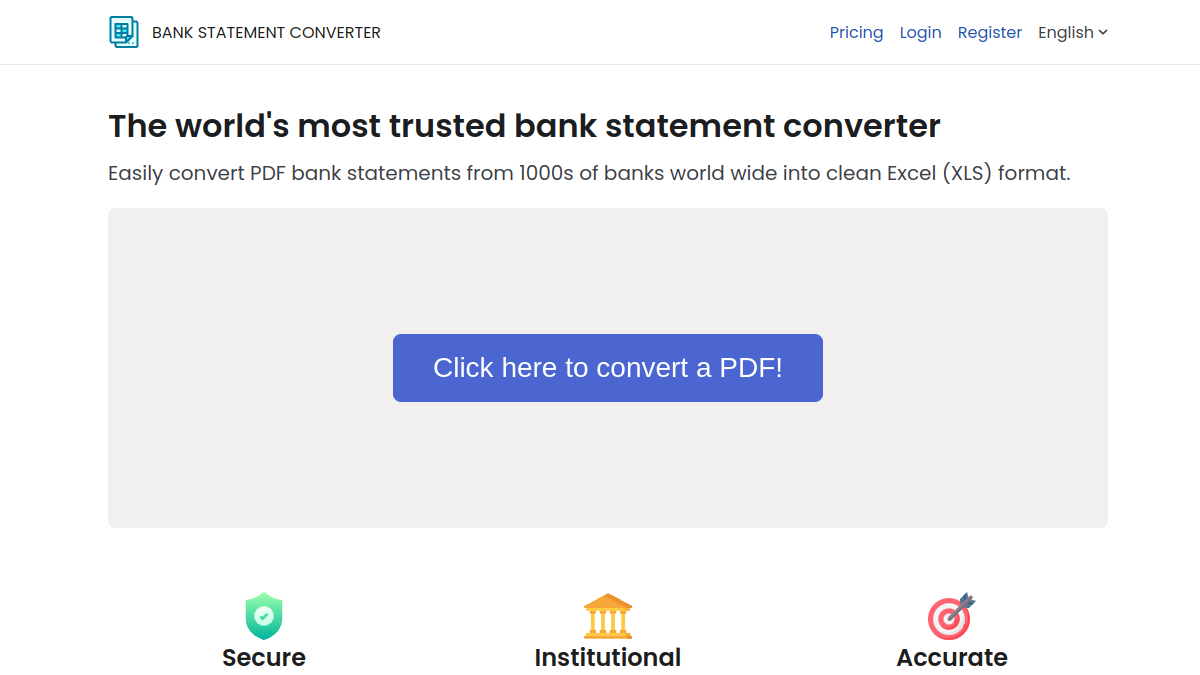 Bank Statement Converter product overview