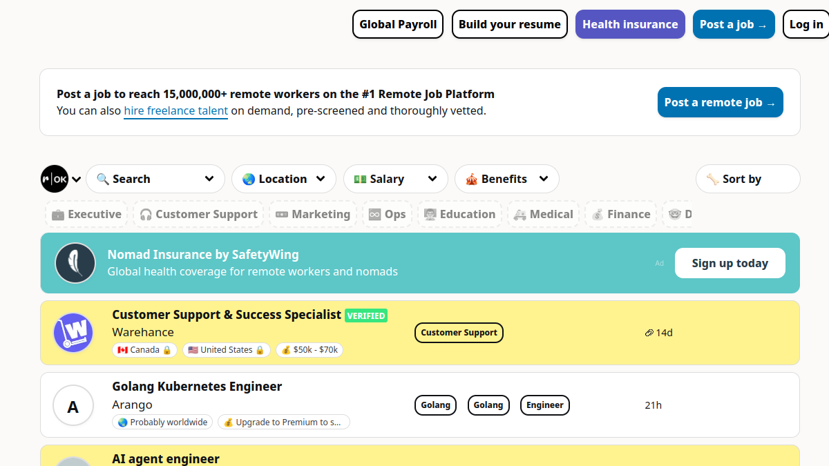 Remote OK product overview