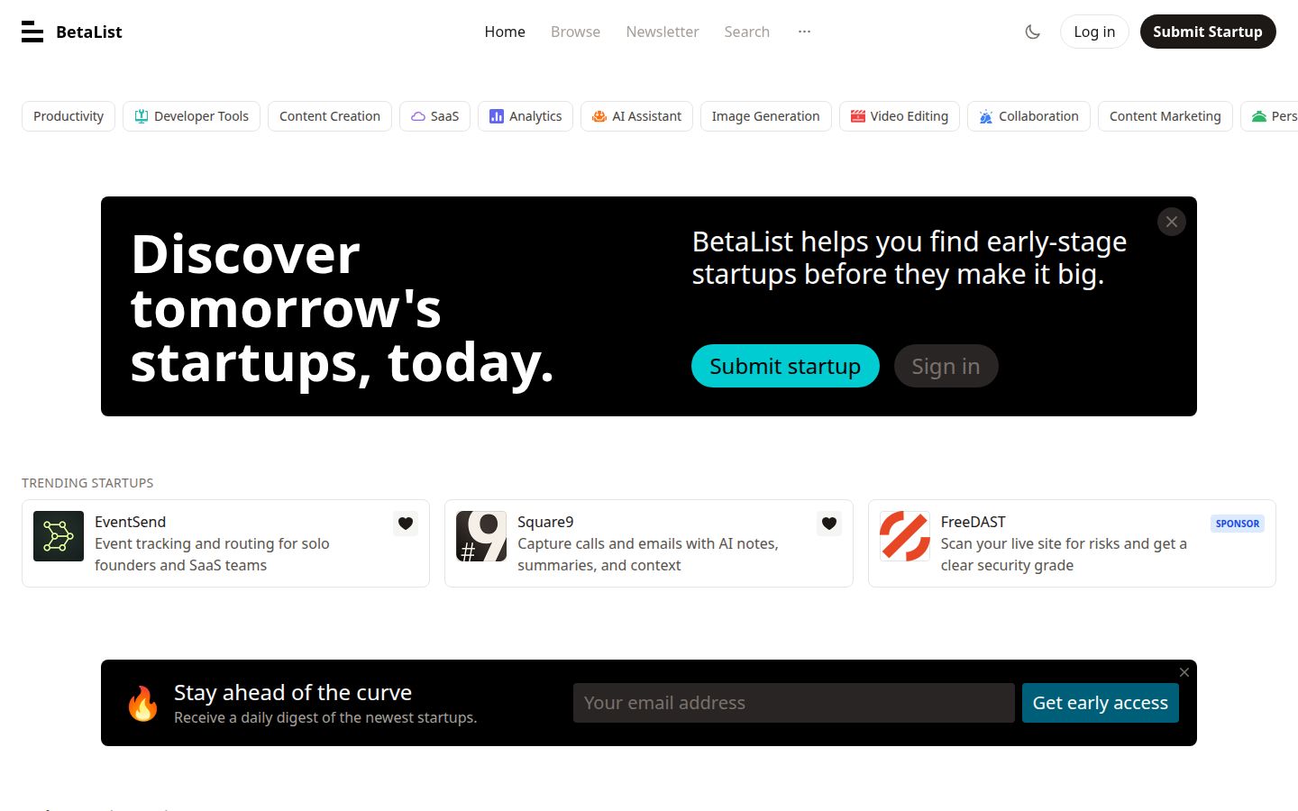 BetaList product overview
