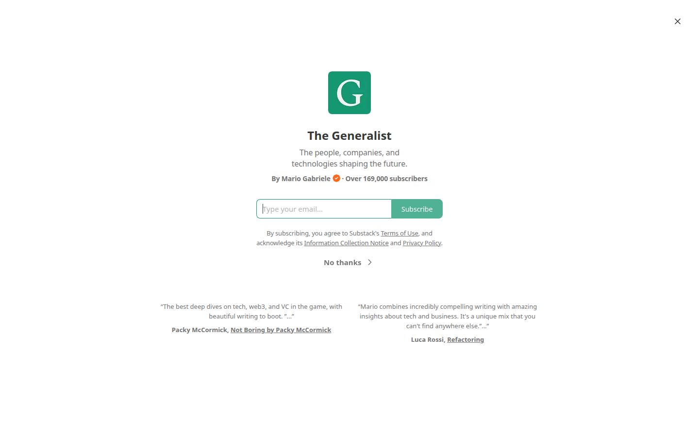 The Generalist product overview