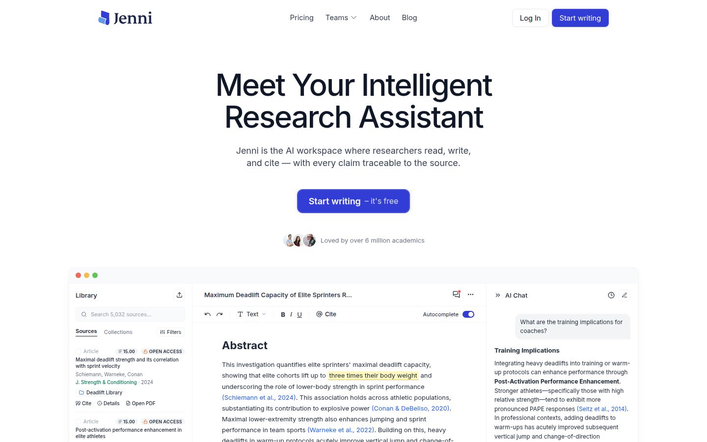 Jenni AI product overview