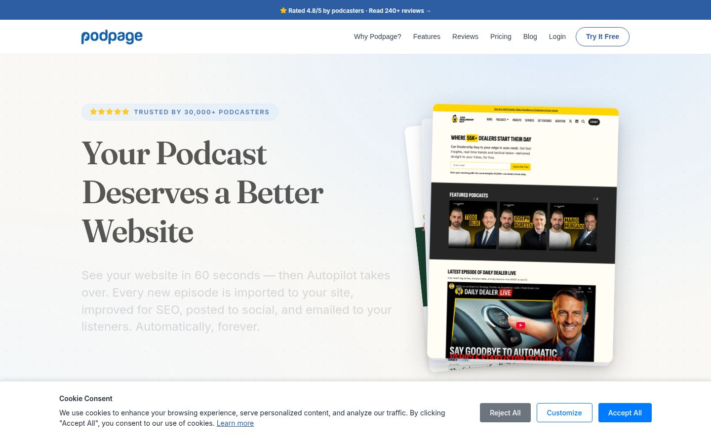Podpage product overview