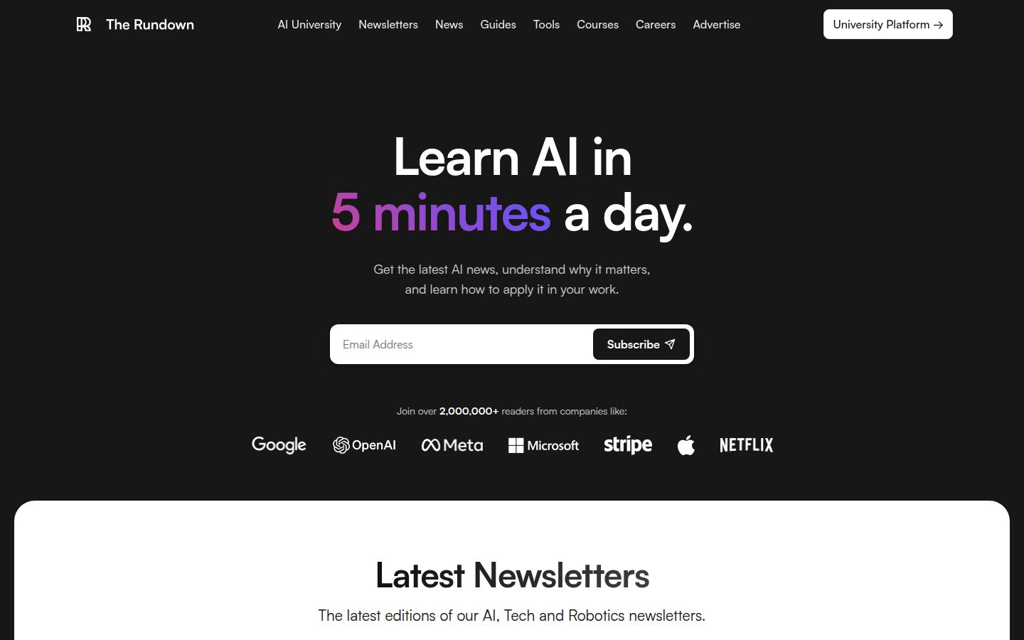 The Rundown AI product overview
