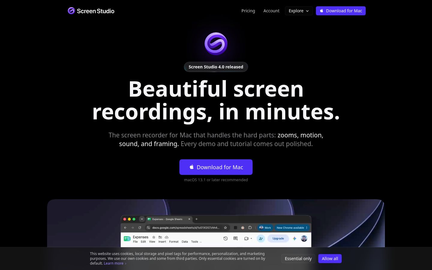 Screen Studio product overview