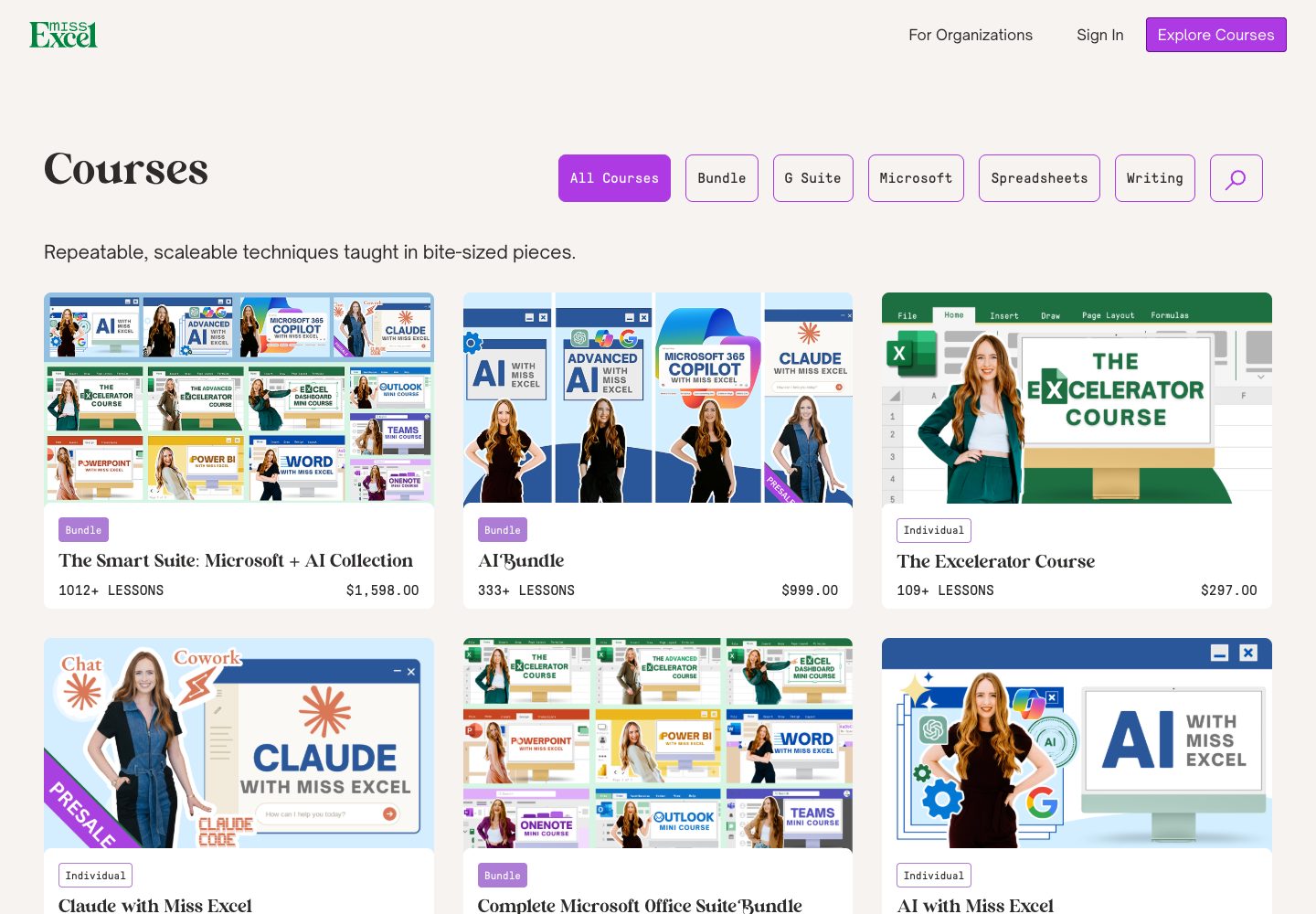 Miss Excel product overview