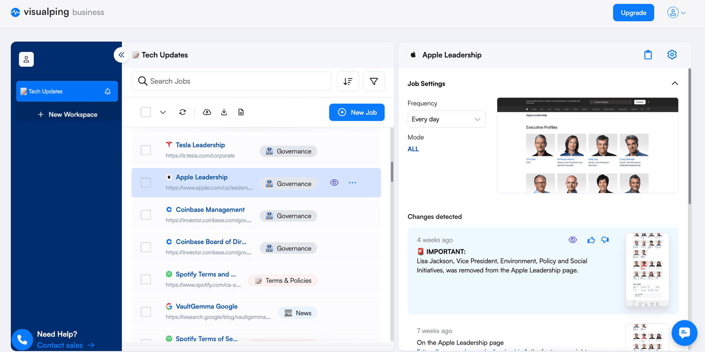 Visualping product overview
