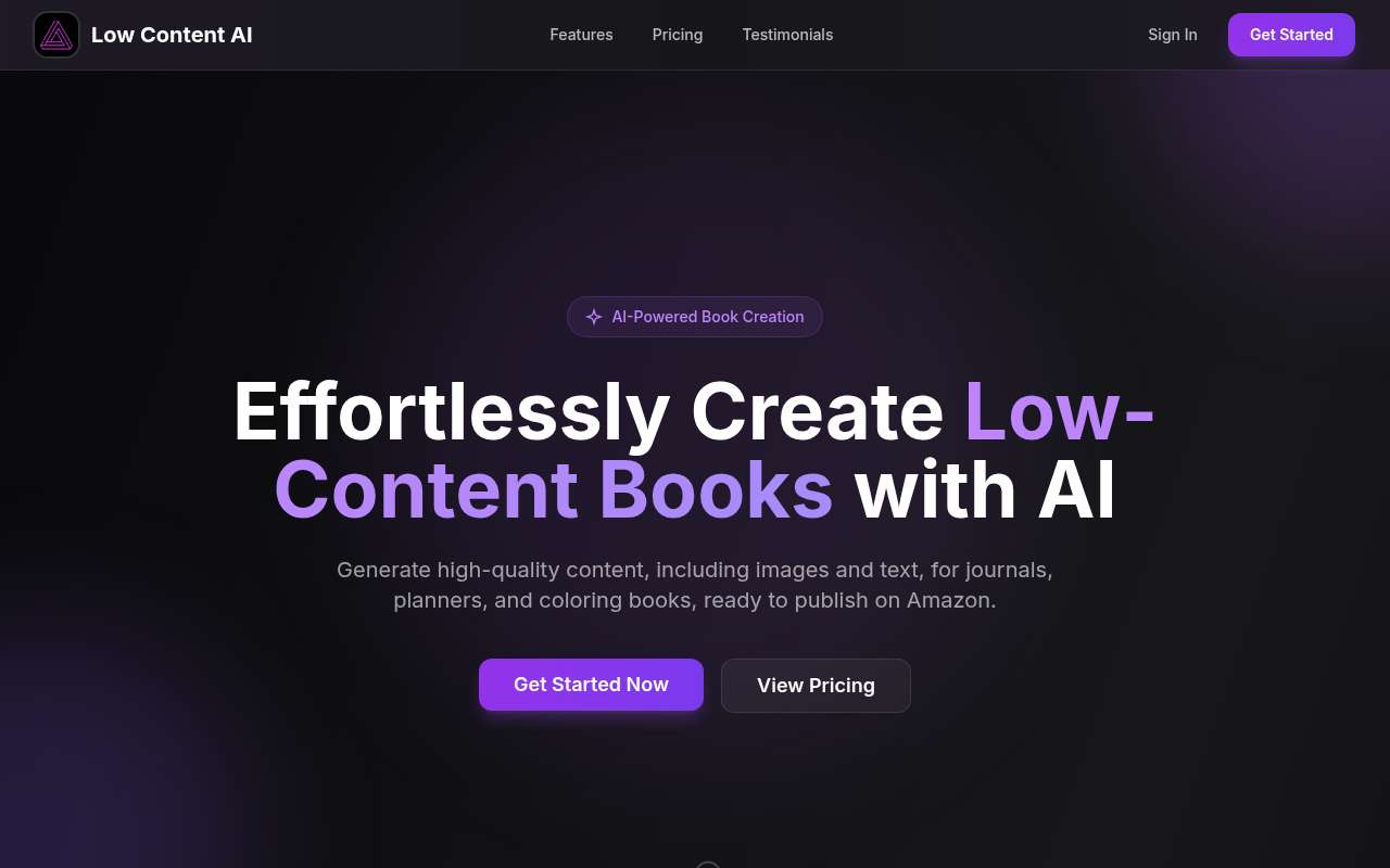 Low Content AI product overview