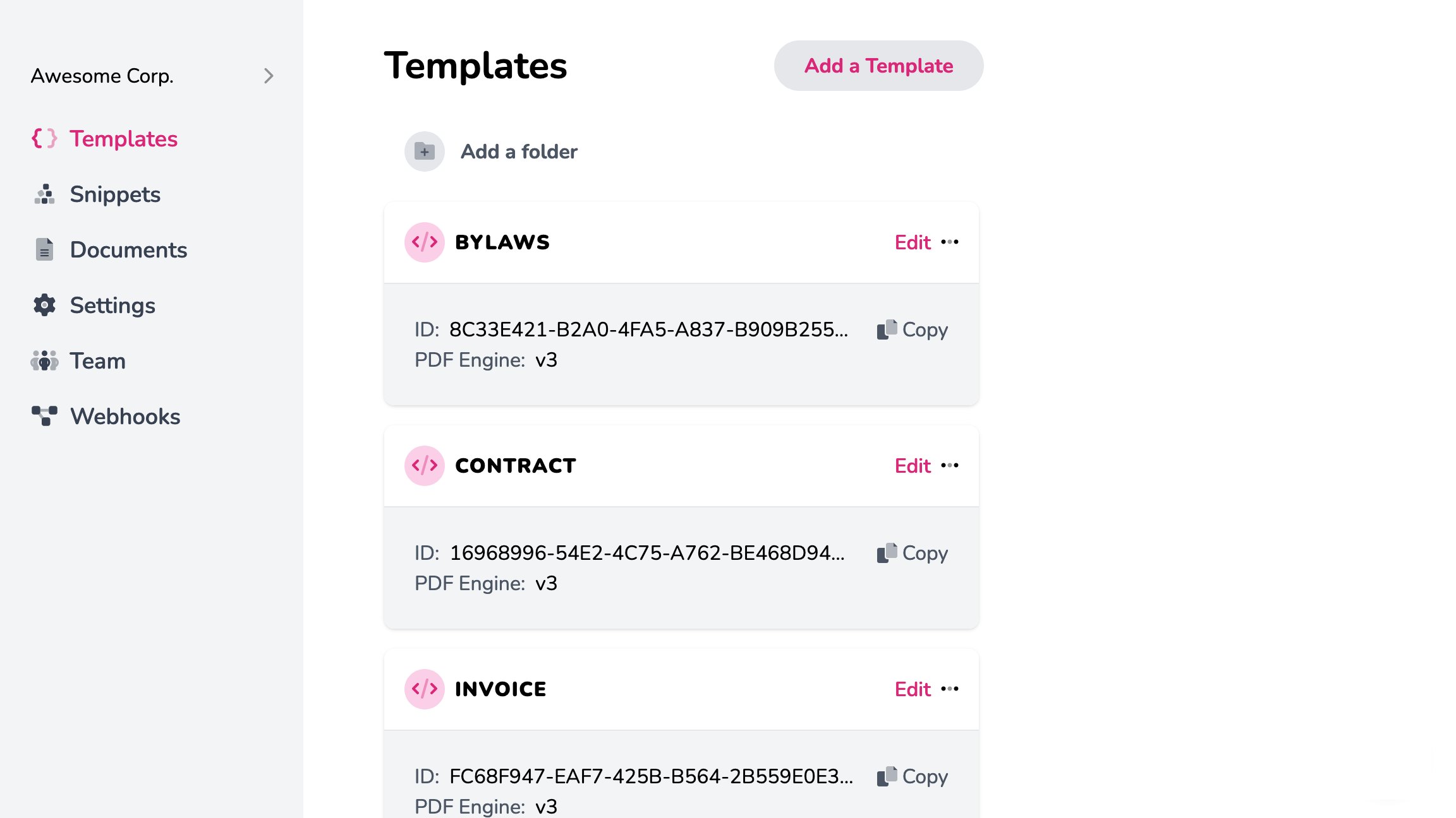 PDFMonkey product example