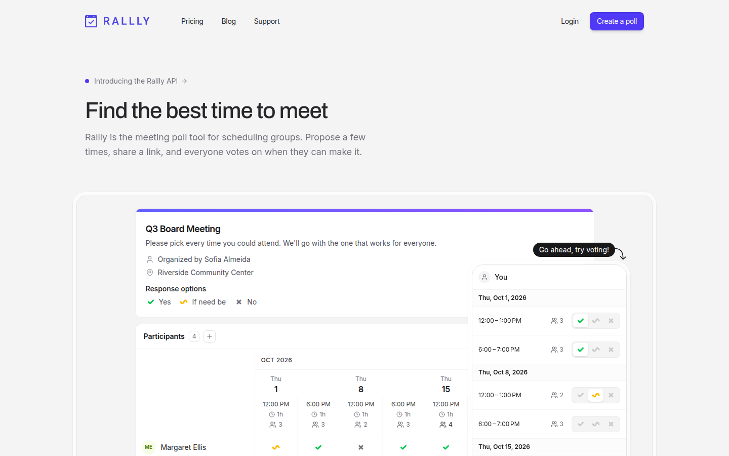 Rallly product overview