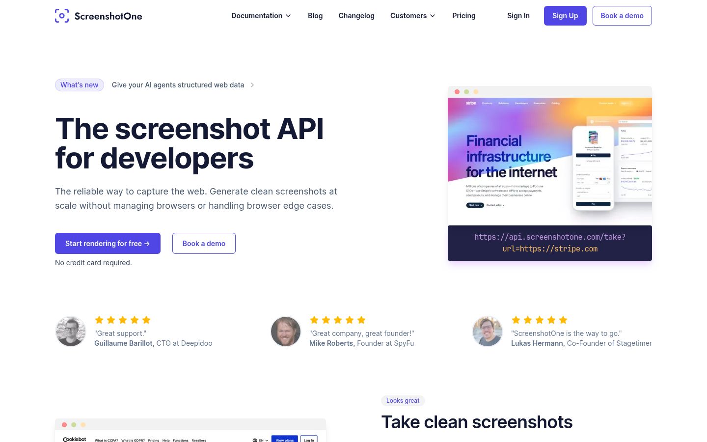 ScreenshotOne product overview