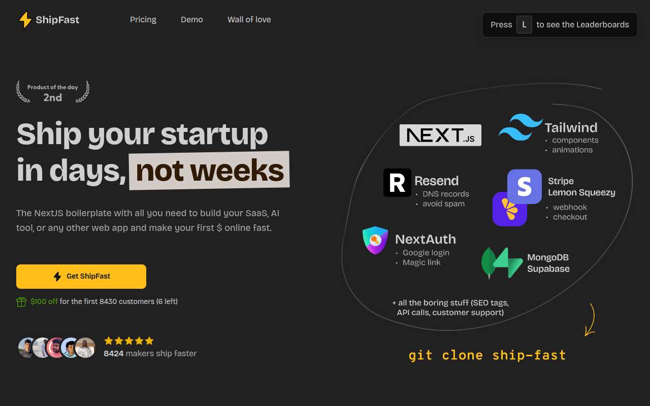 ShipFast product overview